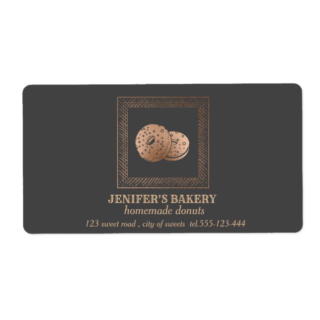 Vintage luxury rosegold Homemade donuts and sweets (Front)