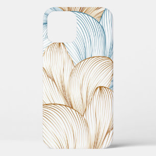 Vintage luxury seamless floral background with gol iPhone 12 case