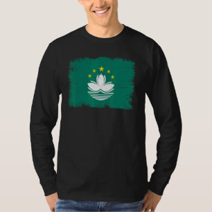 Vintage Macao Flag Macanese Independence Day T-Shirt
