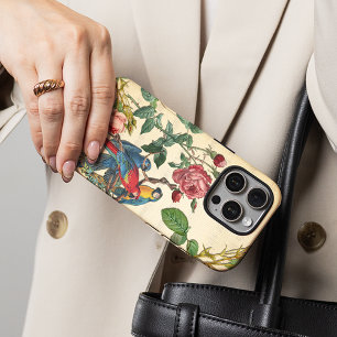 Vintage Macaws And Roses iPhone 16 Pro Max Case