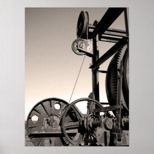 Vintage machinery poster