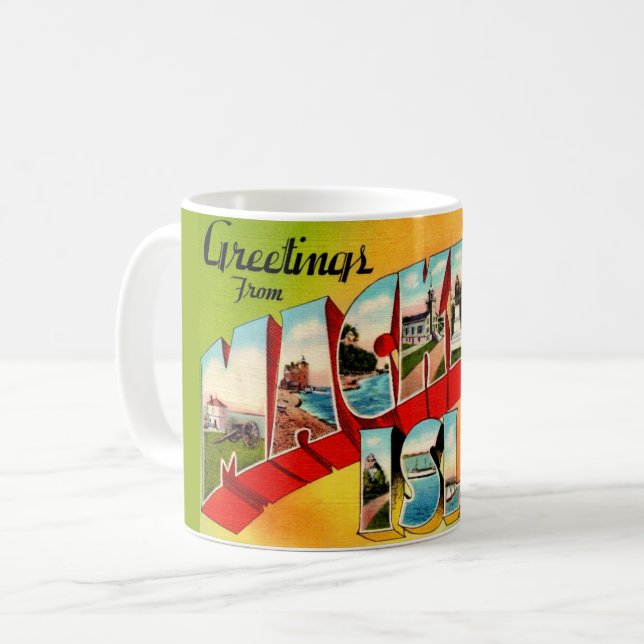 Vintage Mackinac Island Mug (Front Left)