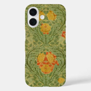 Vintage Mackmurdo Rose and Leaf Floral Art iPhone 16 Case