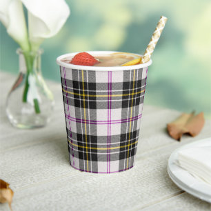 Vintage MacPherson Dress Clan Highland Tartan Paper Cups