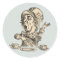 vintage mad hatter label sticker seal