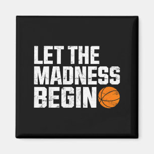 Vintage mad march hoop basketball lovers squad magnet