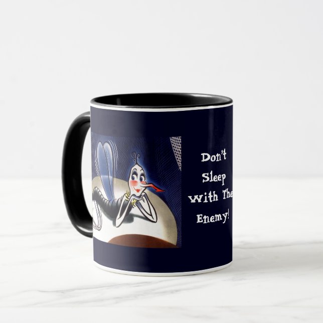 Vintage Madam Malaria Mosquito Mug (Front Left)