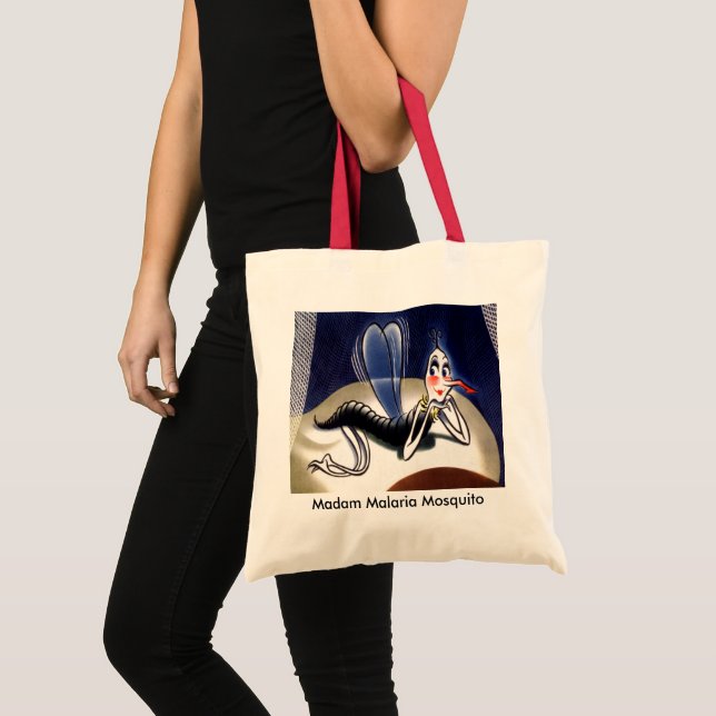 Vintage Madam Malaria Mosquito Tote Bag (Front (Product))