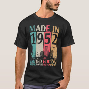 Vintage Made In 1952 Ltd Edition 70 Years Of Being T-Shirt