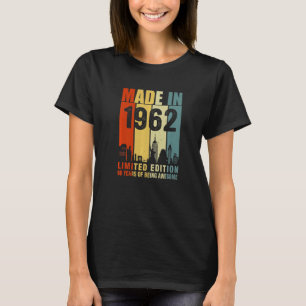 Vintage Made In 1962  60 Years Being Awesome T-Shirt