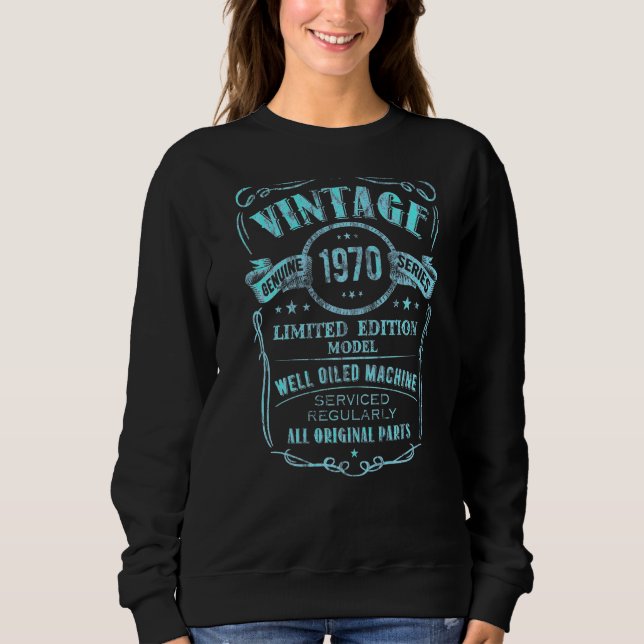 Vintage Made In 1970  Birthday Sweatshirt (Front)