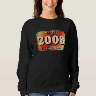 Vintage Made In 2008 Original Parts License Plate Sweatshirt