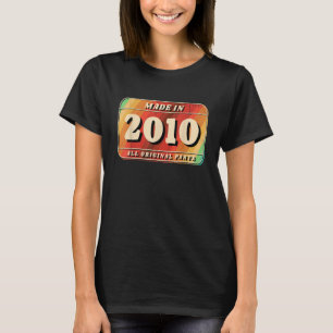 Vintage Made In 2010 Original Parts License Plate  T-Shirt