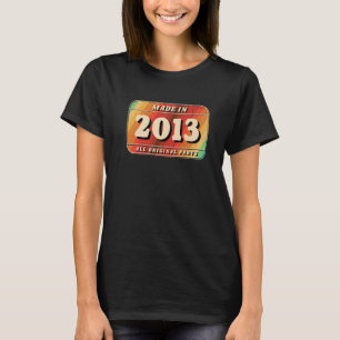 Vintage Made In 2013 Original Parts License Plate  T-Shirt