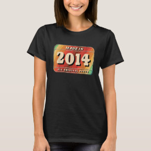 Vintage Made In 2014 Original Parts License Plate  T-Shirt