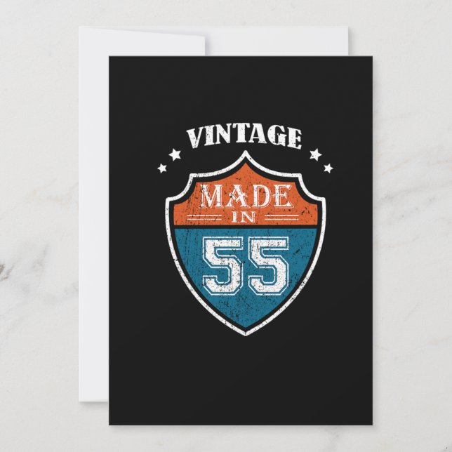 Vintage Made In 55 1955 Birthday Gift Invitation (Front)