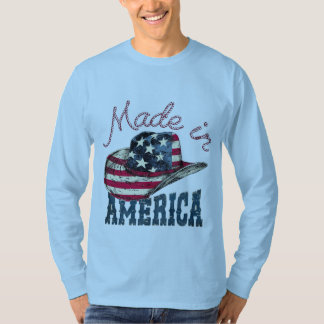Vintage Made in America US Cowboy Hat Patriotic De T-Shirt