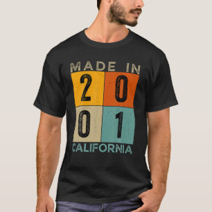 Vintage Made In California 2001, 20 Years Old Birt T-Shirt