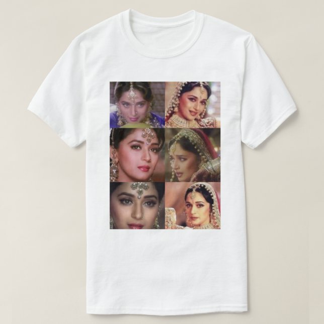 Vintage Madhuri Dixit Dhak Dhak Girl T-Shirt (Design Front)