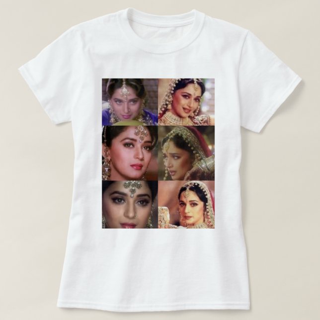 Vintage Madhuri Dixit Dhak Dhak Girl T-Shirt (Design Front)