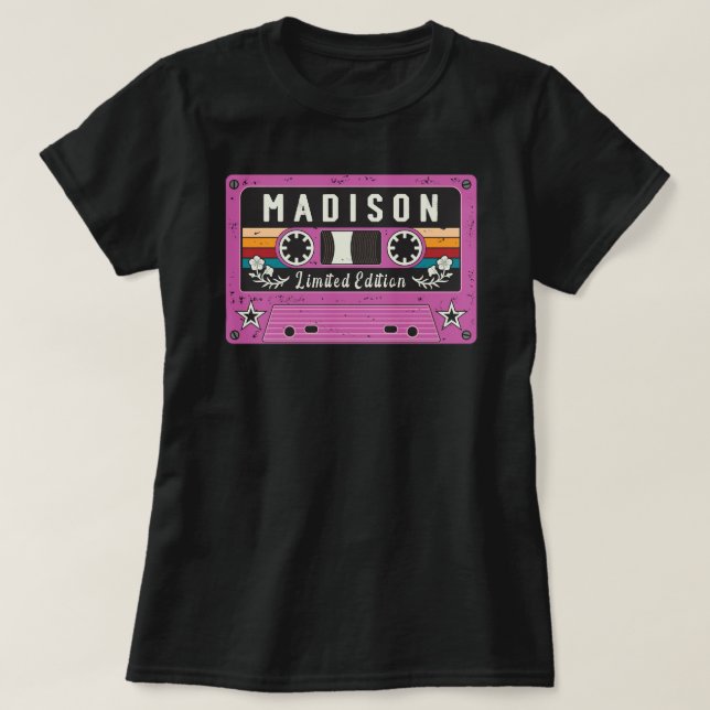 Vintage Madison Name T-Shirt (Design Front)