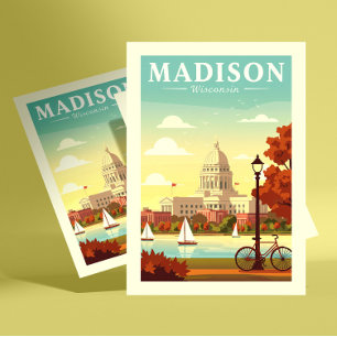 Vintage Madison Wisconsin Postcard