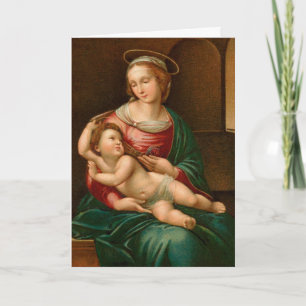 Vintage Madonna and Child Christmas Card