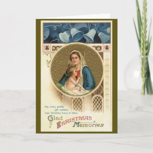 Vintage Madonna and Child Christmas Greeting Card