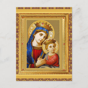 Vintage Madonna and Child Christmas Postcard