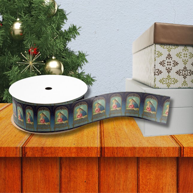 Vintage Madonna and Child Grosgrain Ribbon (Vintage Madonna and Child Grosgrain Ribbon)