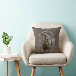 Vintage Madonna and Child with Silver Frame Cushion