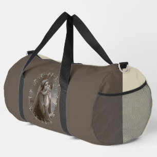 Vintage Madonna and Child with Silver Frame Duffle Bag