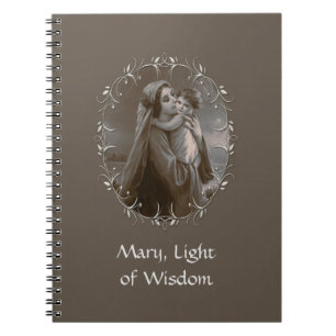 Vintage Madonna and Child with Silver Frame Notebook