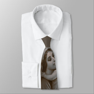Vintage Madonna and Child with Silver Frame Tie