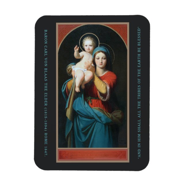 VINTAGE MADONNA AND CHRIST CHILD  MAGNET (Vertical)