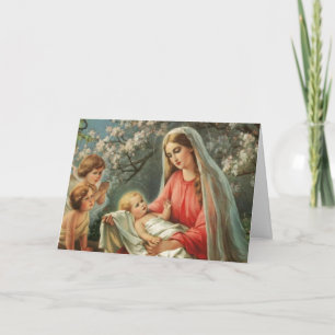 Vintage Madonna & Child Holiday Card