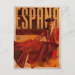 Vintage Madrid Matador Postcard