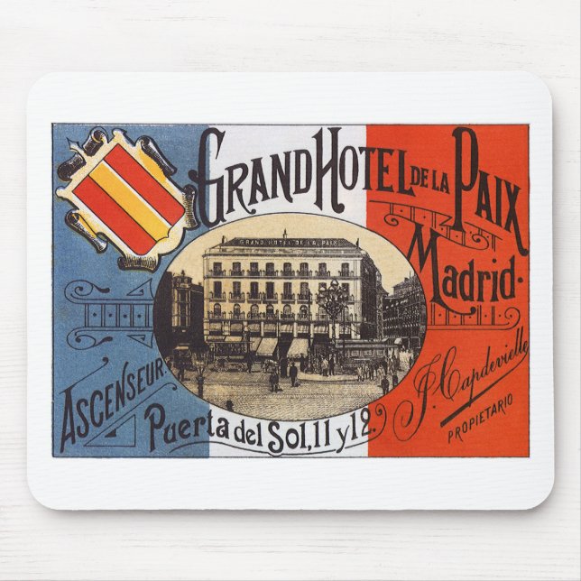 Vintage Madrid Mouse Mat (Front)