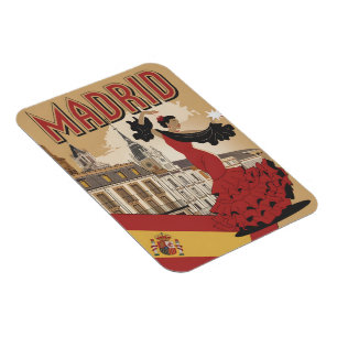 Vintage Madrid Spain flaminco souvenirs, gifts Magnet