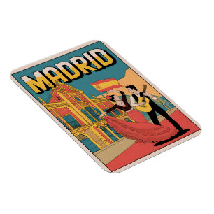 Vintage Madrid Spain flaminco souvenirs, gifts Magnet