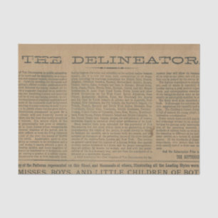 Vintage Magazine Newsprint Tissue Paper