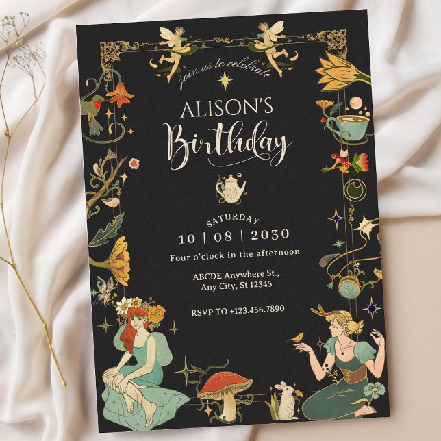 Vintage Magic Fairy tale birthday Invitation (Creator Uploaded)