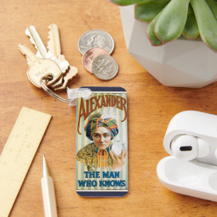 Vintage Magic Poster, Alexander, the Man Who Knows Key Ring