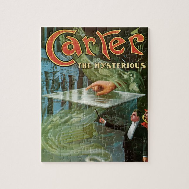 Vintage Magic Poster, Carter the Mysterious Jigsaw Puzzle (Vertical)