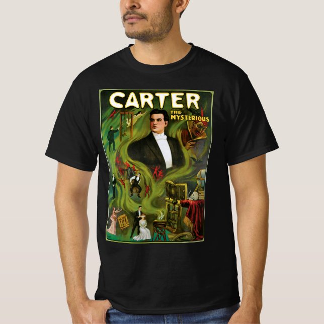 Vintage Magic Poster, Carter the Mysterious T-Shirt (Front)