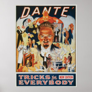 Vintage Magic Poster, Dante the Magician Poster