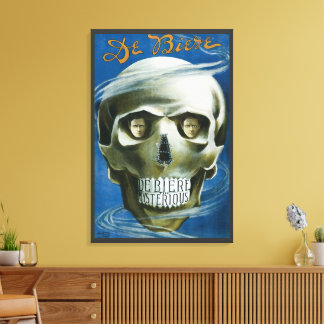 Vintage Magic Poster, De Biere the Mysterious Canvas Print