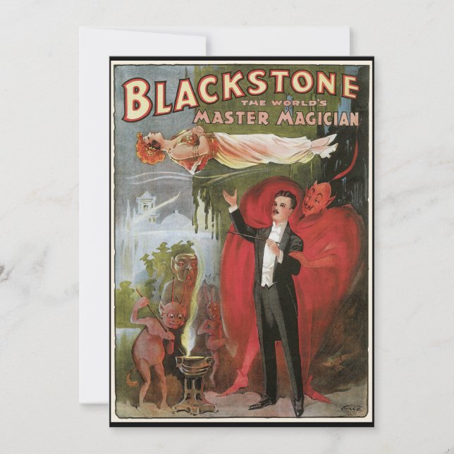 Vintage Magic Poster, Great Blackstone Magician (Front)