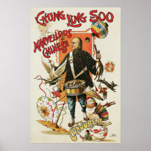 Vintage Magic Poster, Magician Chung Ling Soo Poster