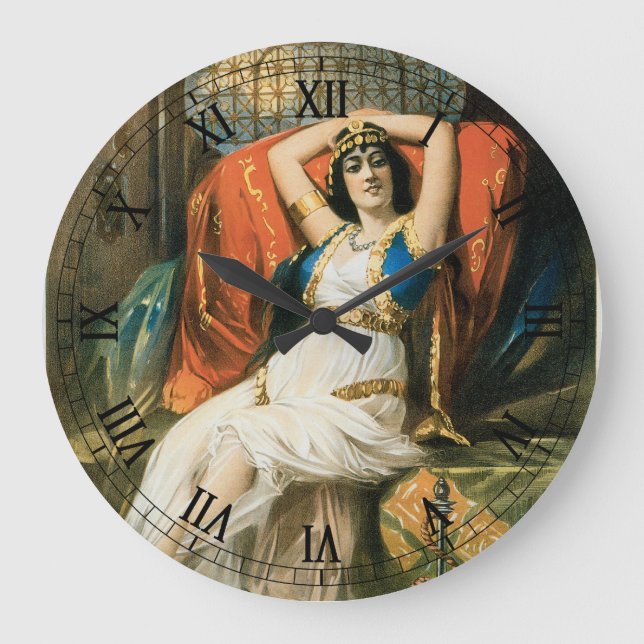 Vintage Magic Poster, Magician Frederick Bancroft Large Clock (Front)